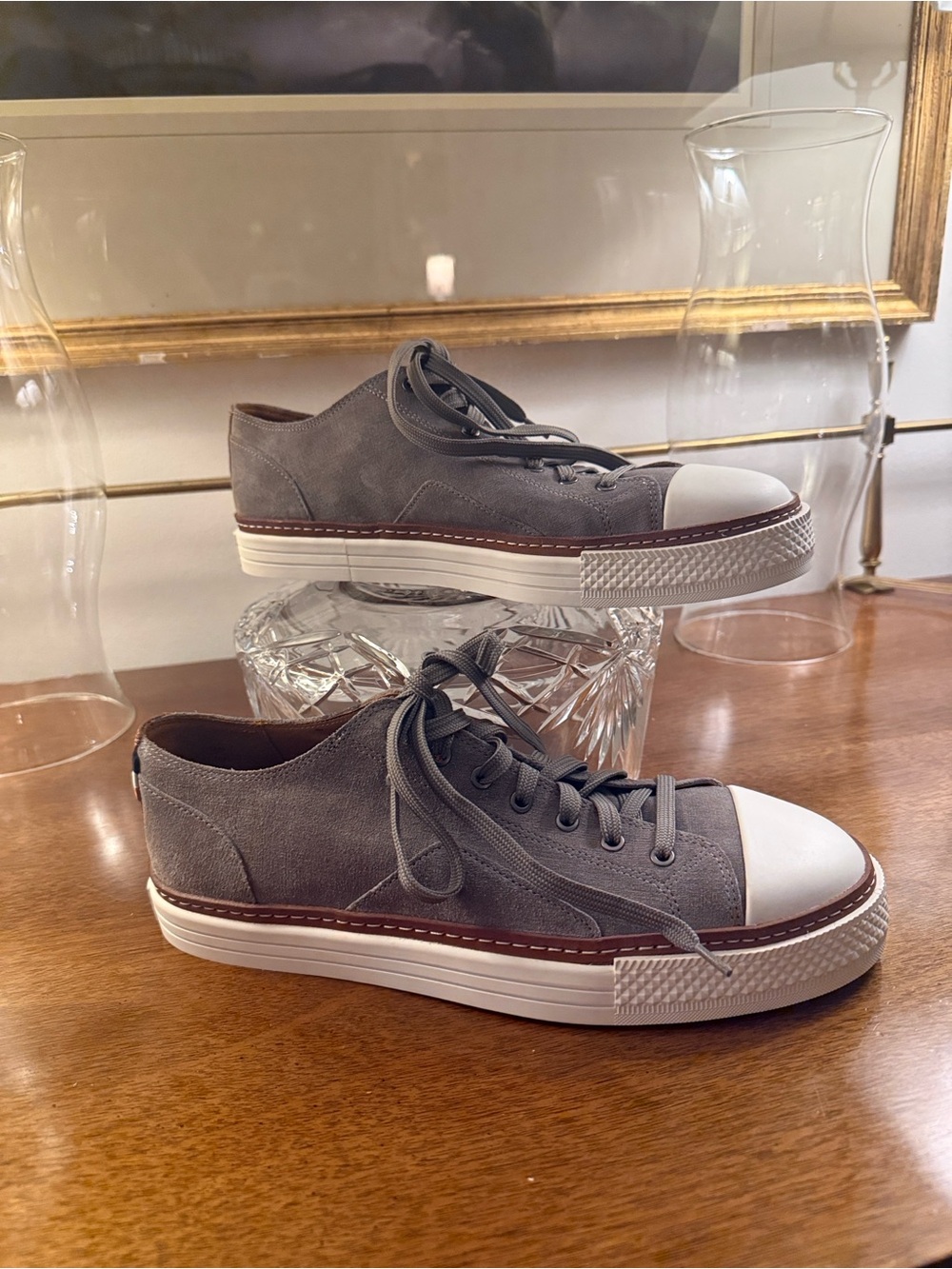 Allen Edmonds “Pasadena” Grey Men’s Dress Sneakers - Picture 2 of 5